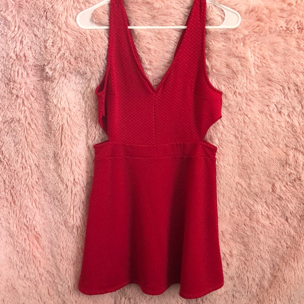 Red Cut out Dress